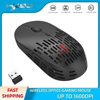 hxsj new lightweight and mute 2 4g wireless mouse rechargeable hole cooling mouse office home computer accessories pc