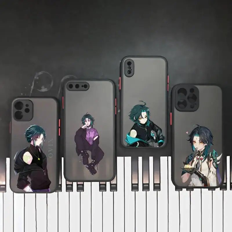 

Xiao Genshin Impact cartoon game Phone Case matte transparent For iphone 7 8 11 12 plus mini x xs xr pro max cover