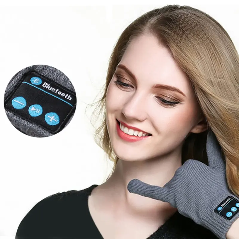 Bluetooth 3,0 женские перчатки Зимние перчатки вязаные варежки для мобильного телефона
