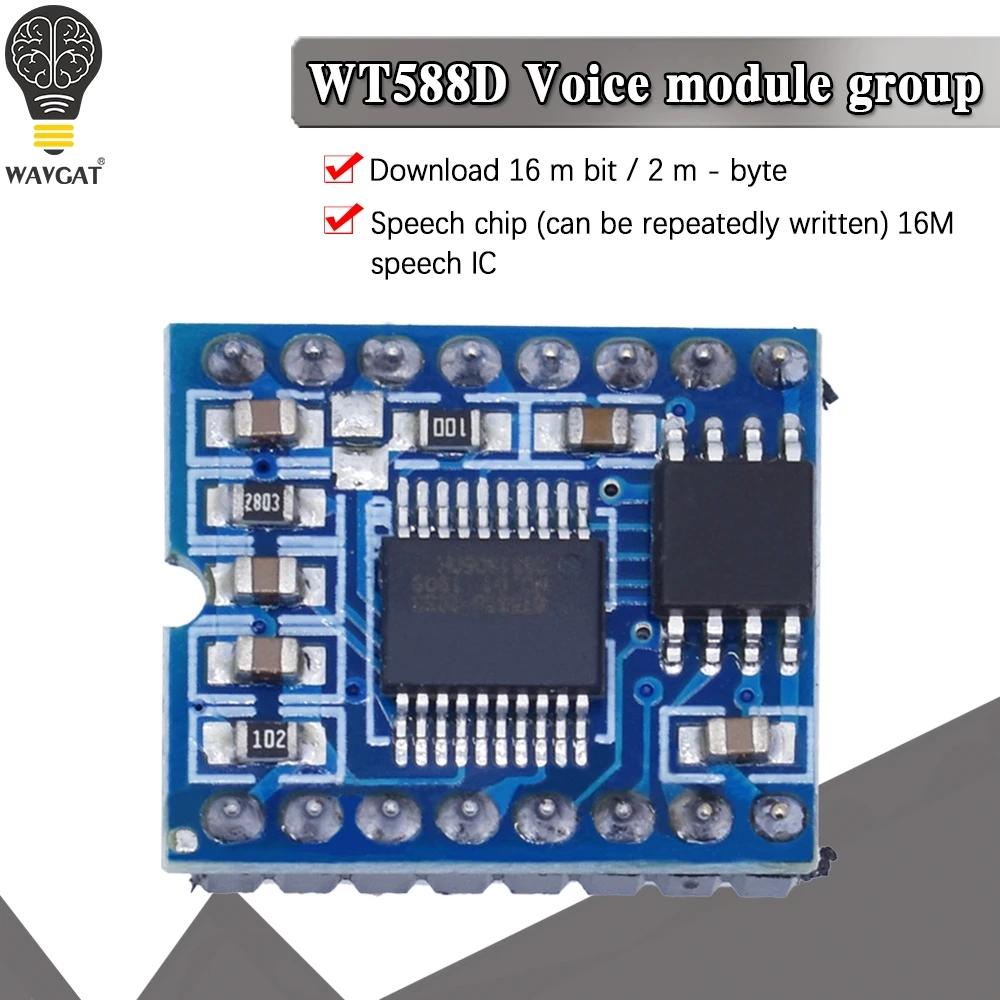 Звуковой проигрыватель WAVGAT WT588D WT588D-16p 8 м | Электронные компоненты и