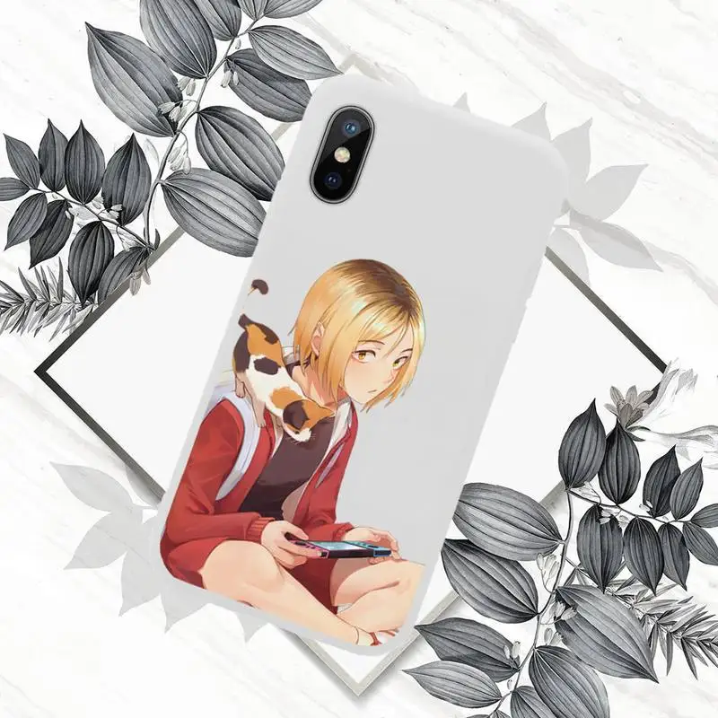 

Kenma Kozume Haikyuu Phone Case White Candy Color for iPhone 11 12 mini pro XS MAX 8 7 6 6S Plus X SE 2020 XR