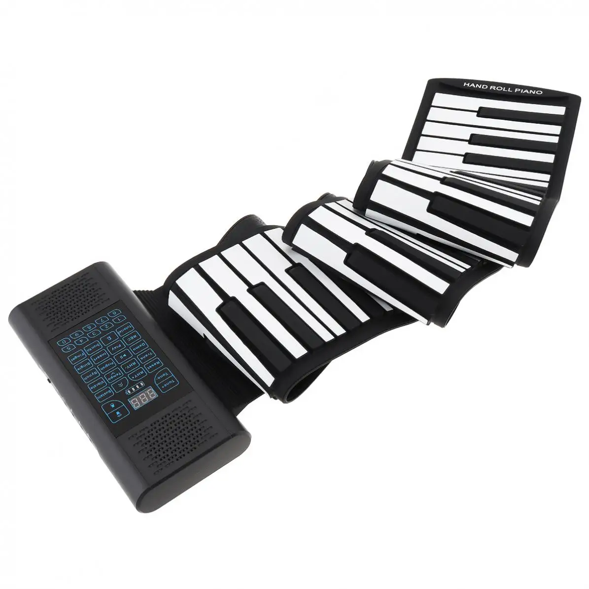 88 Keys Roll Up Electronic Piano Rechargeable Flexible Keyboard Organ Built-in 2 Speakers Support MIDI Bluetooth-compatible