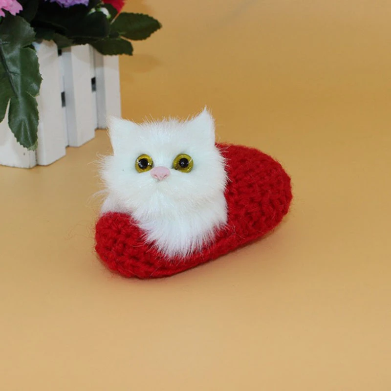 1 шт. милый пресс Мяу Котенок милые маленькие спящие коты или сидящие тапочки