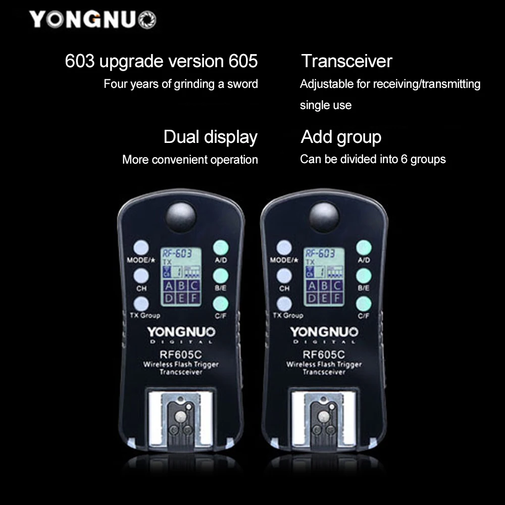 Беспроводной триггер для вспышки YONGNUO Φ RF605C RF 605C RF605 C обновленной версии