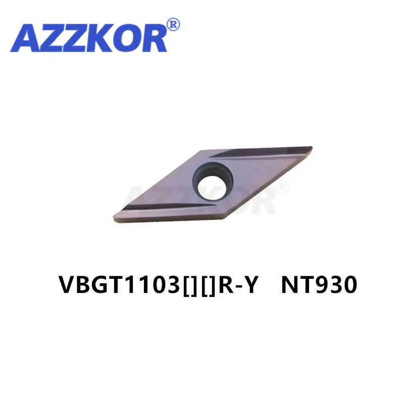 VBGT1103 R-Y NT930 карбидные вставки резец AZZKOR CNC токарные инструменты для нержавеющей