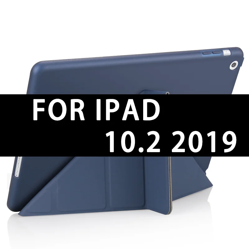 10.2 blue blue Чехол для ipad 10," ipad, кожаный смарт-чехол, Мягкий ТПУ Задний защитный чехол для ipad 9,7", чехол A1822 A1823 - Цвет: 10.2 blue blue