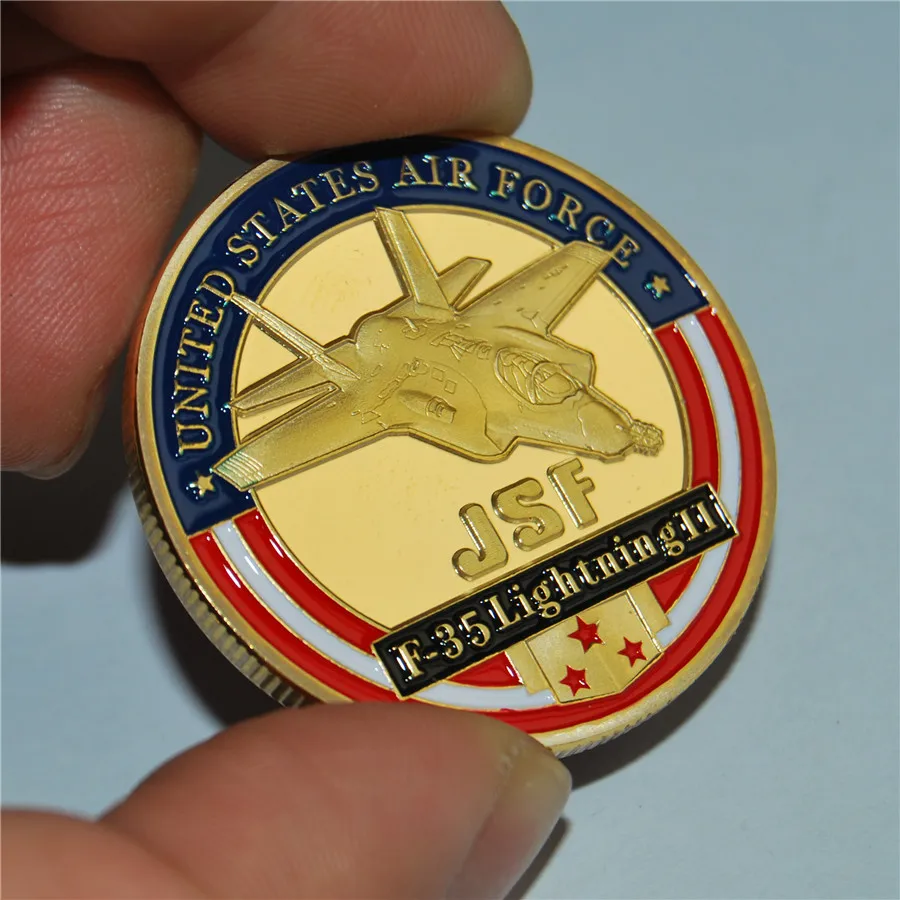 

Air Force F-35 Lightning II Jet Commemorative Challenge Coin free shipping