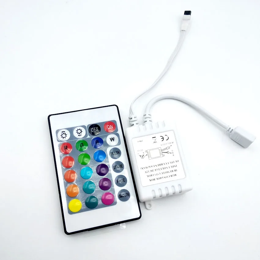 12 В 24Key светодиодный RGB IR RF инфракрасный беспроводной контроллер для 3528/2835/5050 светодиодный RGB 12 В 24 клавиши беспроводной контроллер без батареи