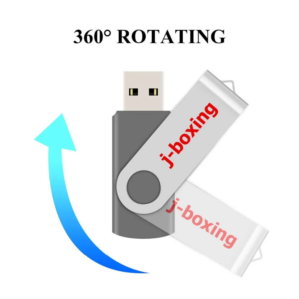 J-боксерские USB флеш-накопители 1 Гб 2 Гб Флешка 4 ГБ 8 ГБ металлическая Флешка с поворотным шарниром 16 ГБ 32 ГБ USB 2,0 карта памяти для ПК 5 шт./лот серый
