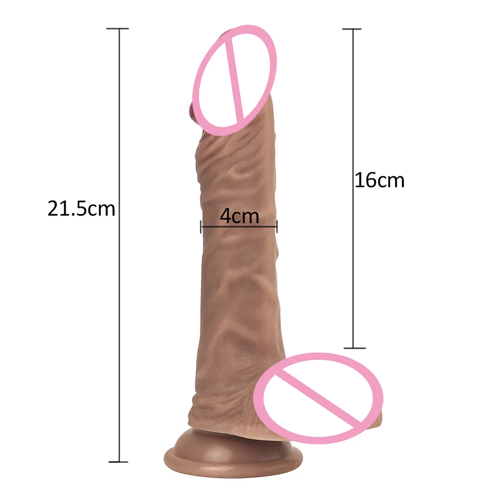 Adult Toys Double Layer Silicone Huge Dildo Suck Penis For Vagina Female Masturbator Thick Suction Cup No Vibrating Dick | Красота и