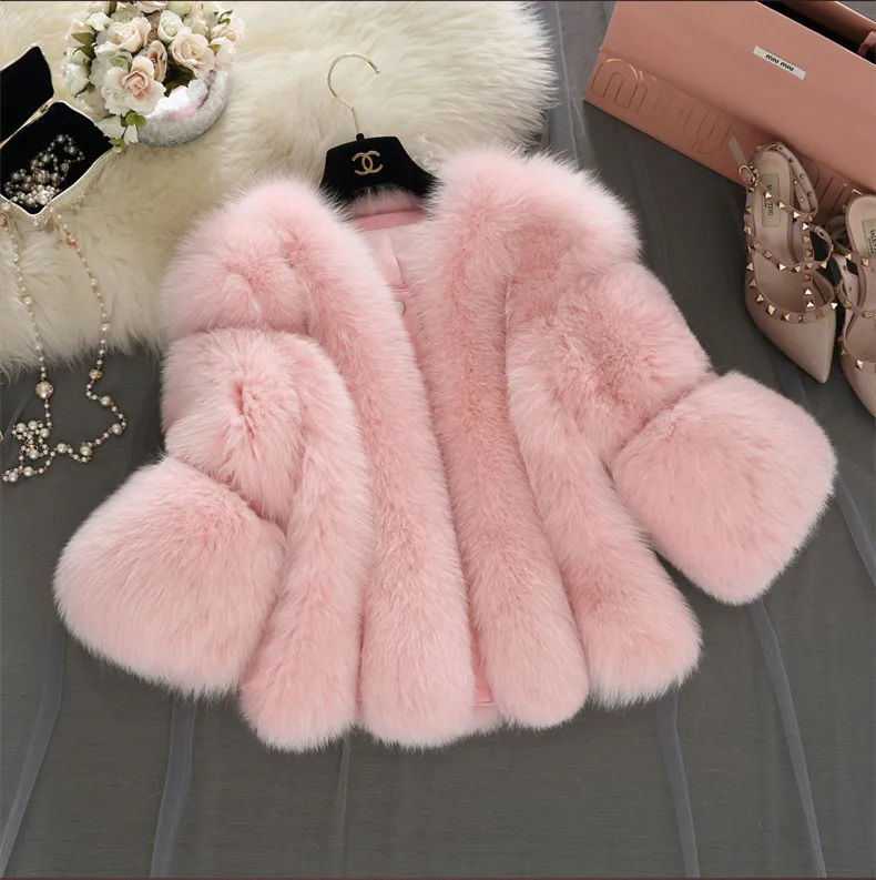 New style fox fur jacket women's short fashion warm fur jacket enlarge