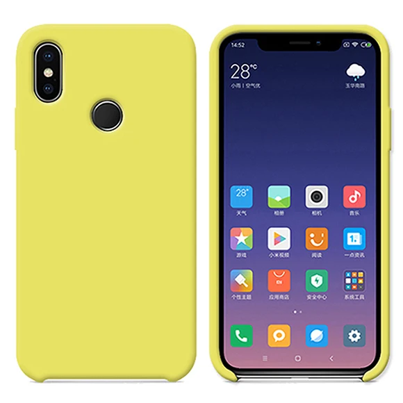 Официальный жидкий силиконовый чехол для Xiaomi 9 SE 6 8 Lite Mix 2 2s 3 Max 3 Note 3 Официальный чехол для Redmi Note 7 4X S2 5 5A Capa - Цвет: Lemon yellow