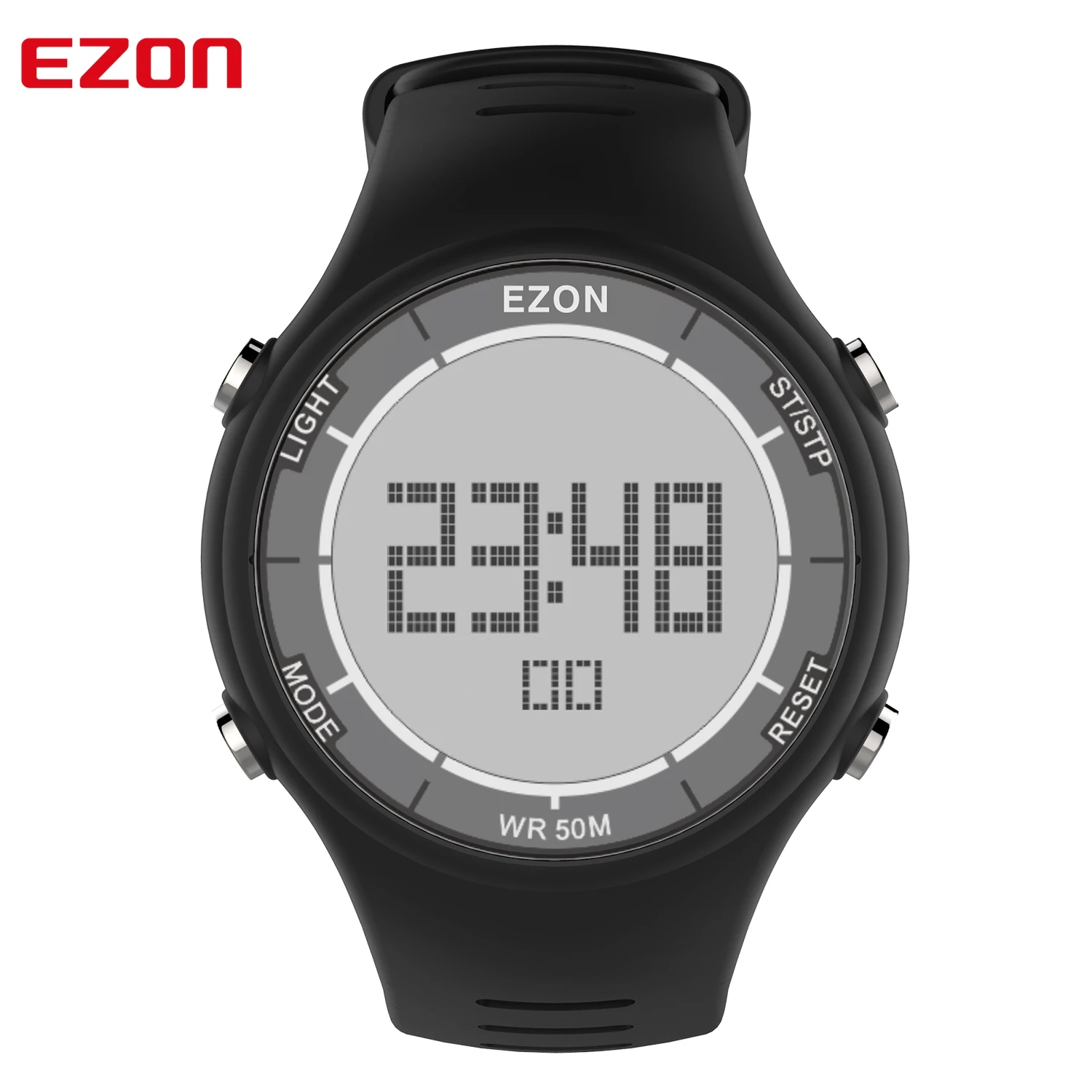 

Часы наручные EZON L008C11 для мужчин и женщин, модный бренд, ультра тонкие цифровые, водонепроницаемость 50 м, с будильником, секундомером