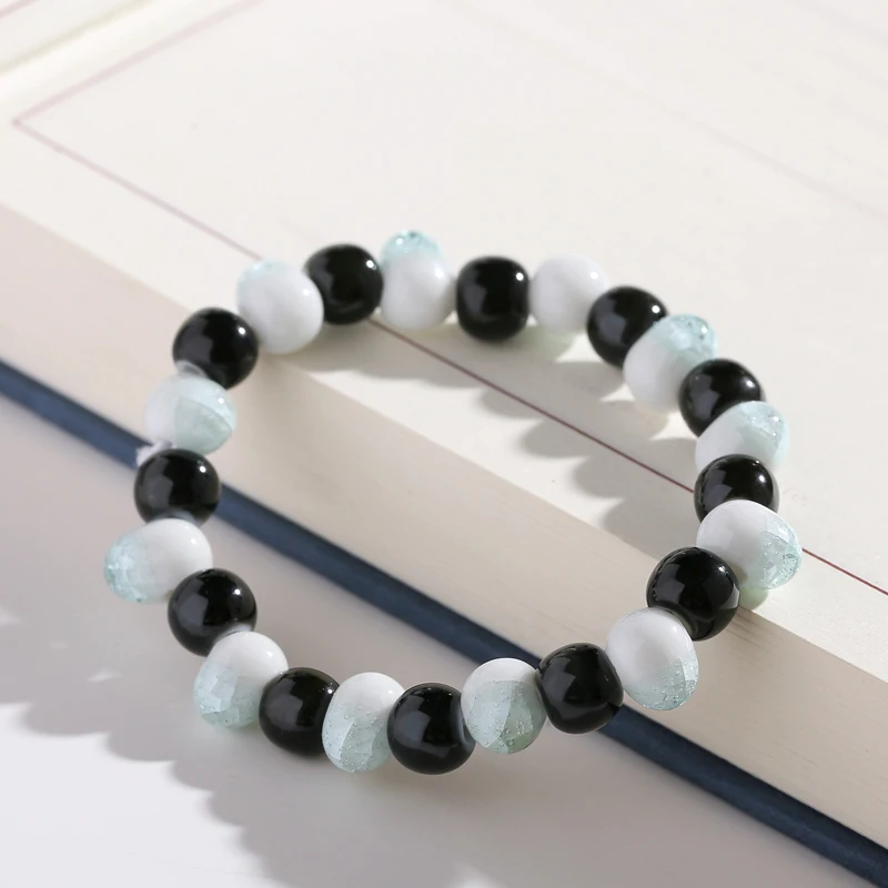 Современный китайский стиль синий и белый фарфор бусины керамический браслет
