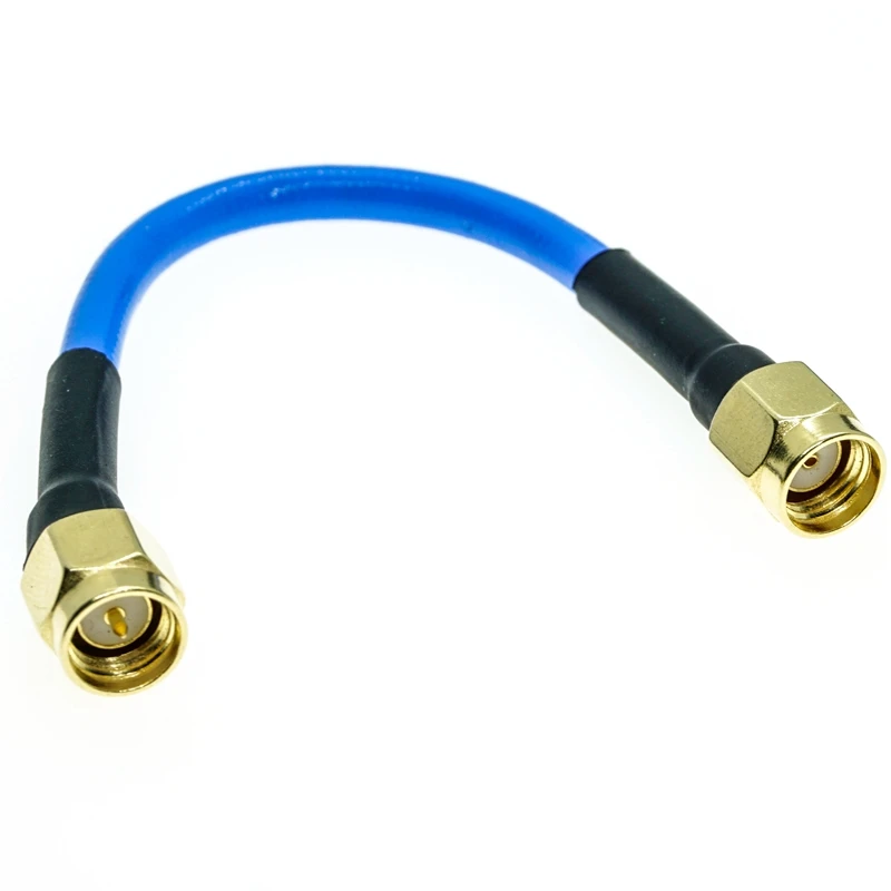 Полугибкий коаксиальный кабель RPSMA male/SMA male RG405 RG-405 086 дюйма 50 ом синий |