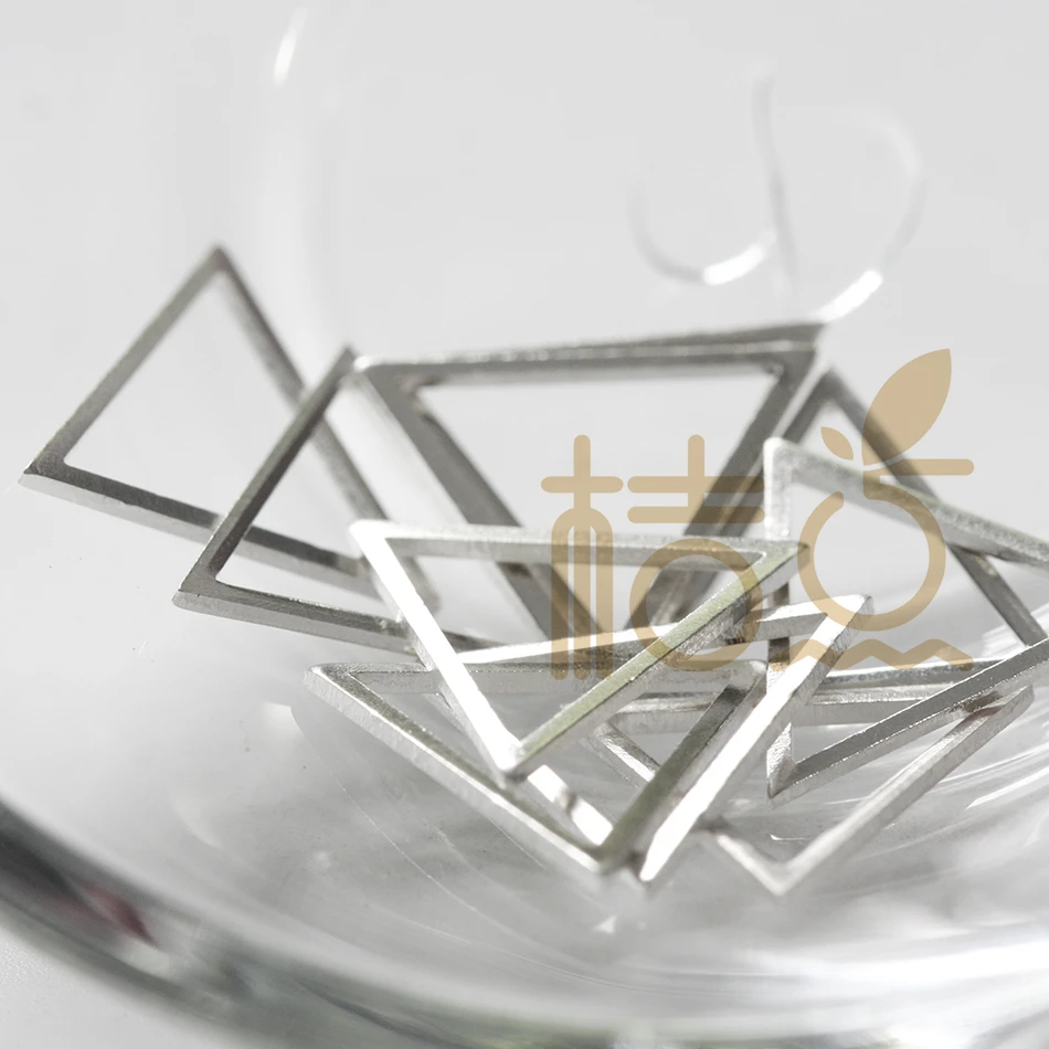 Цельный цельный треугольный соединитель из стерлингового серебра 14 6 мм