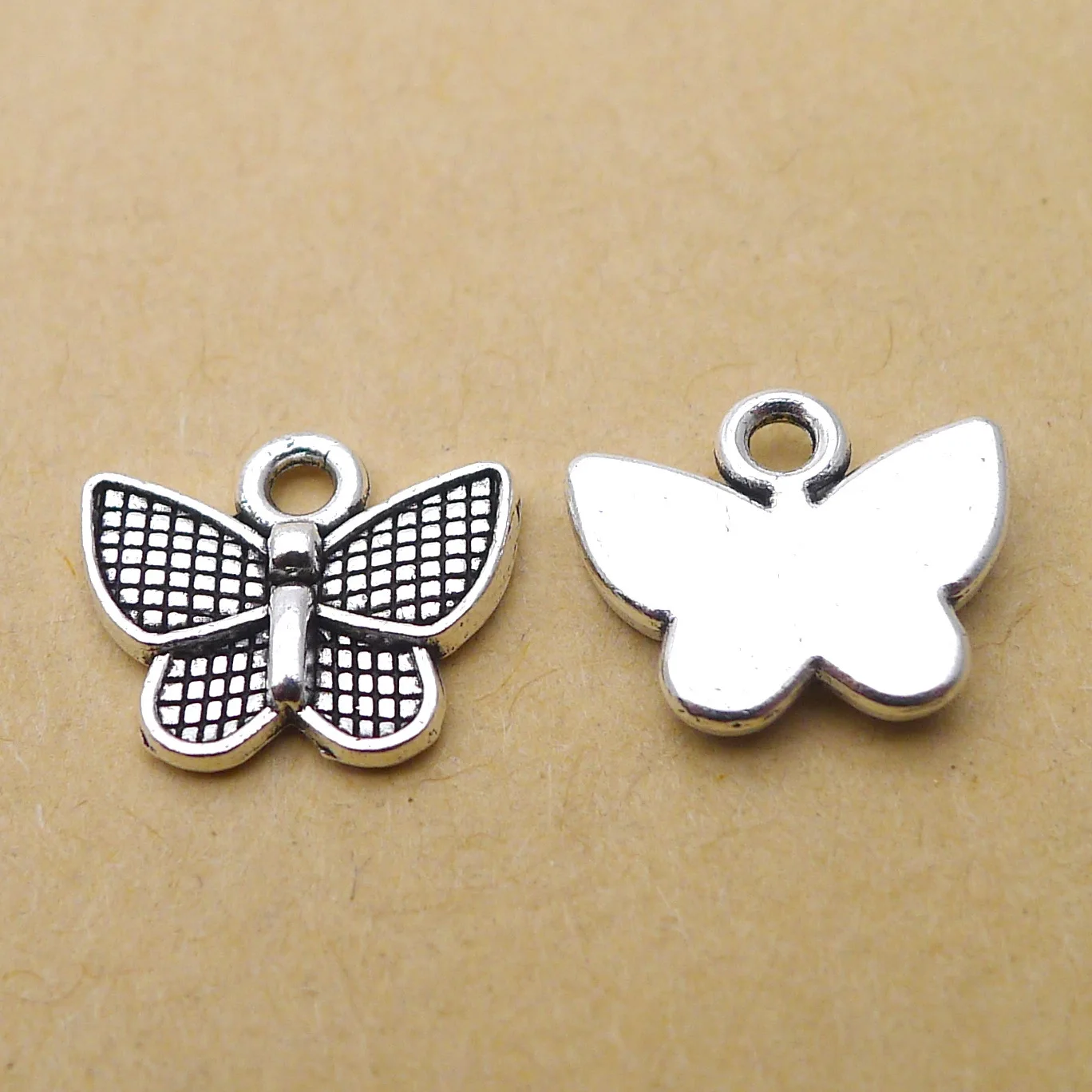 

Handmade Earrings Charms Diy Accessories For Jewelry Pendant Bracelet 20pcs 13x11mm Antique Silver Color Butterfly Charms