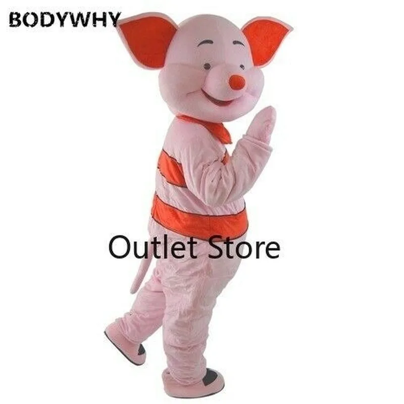 Cartoon Pink Pig Mascot Costume Suits Cosplay Party Outfits Carnival Xmas Easter Fursuit Dress Halloween Ad Clothes | Тематическая