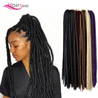 Гнездо для волос, 18 дюймов, искусственные кудрявые локоны, вязаные крючком волосы, наращивание волос, синтетические плетеные волосы, мягкие прямые искусственные волосы