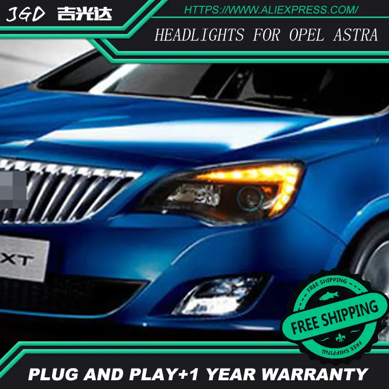 Автомобильный Стайлинг чехол для фар Opel Astra 2010 2011 светодиодный светодиодные фары