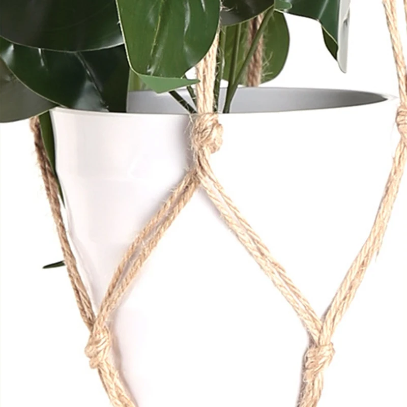 Hot Handmade Hanging Flowerpot Net Cotton Plant Hanger Vintage Plants Baskets Hook Flower Pot Holder 90/105/122cm | Дом и сад