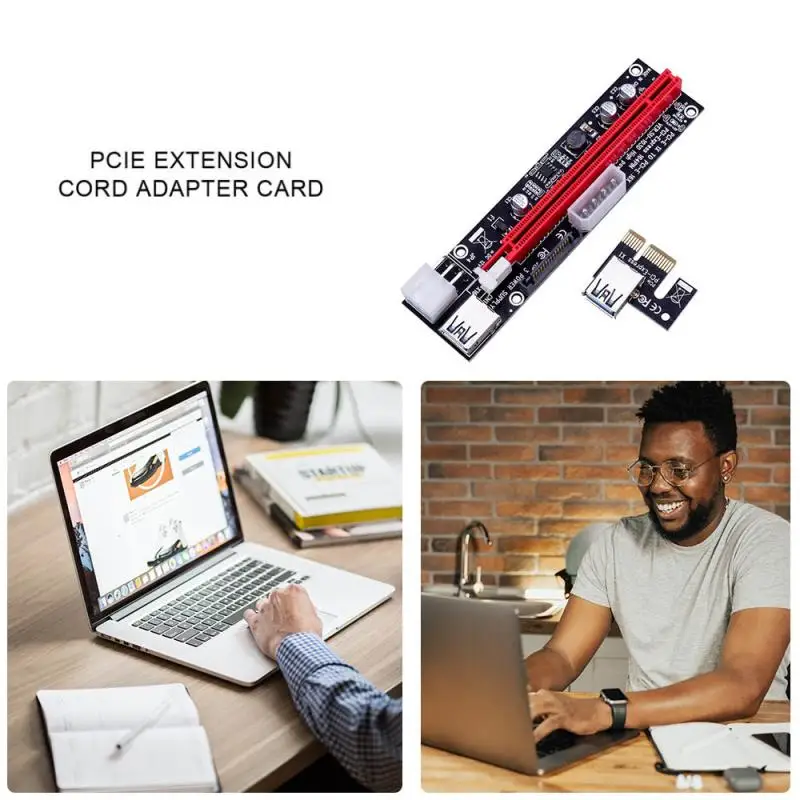 

6pcs Usb 3.0 Pci-E Riser Ver 009S Express 1X 4X 8X 16X Extender Riser Adapter Card Sata 15Pin to 6 Pin Power Cable