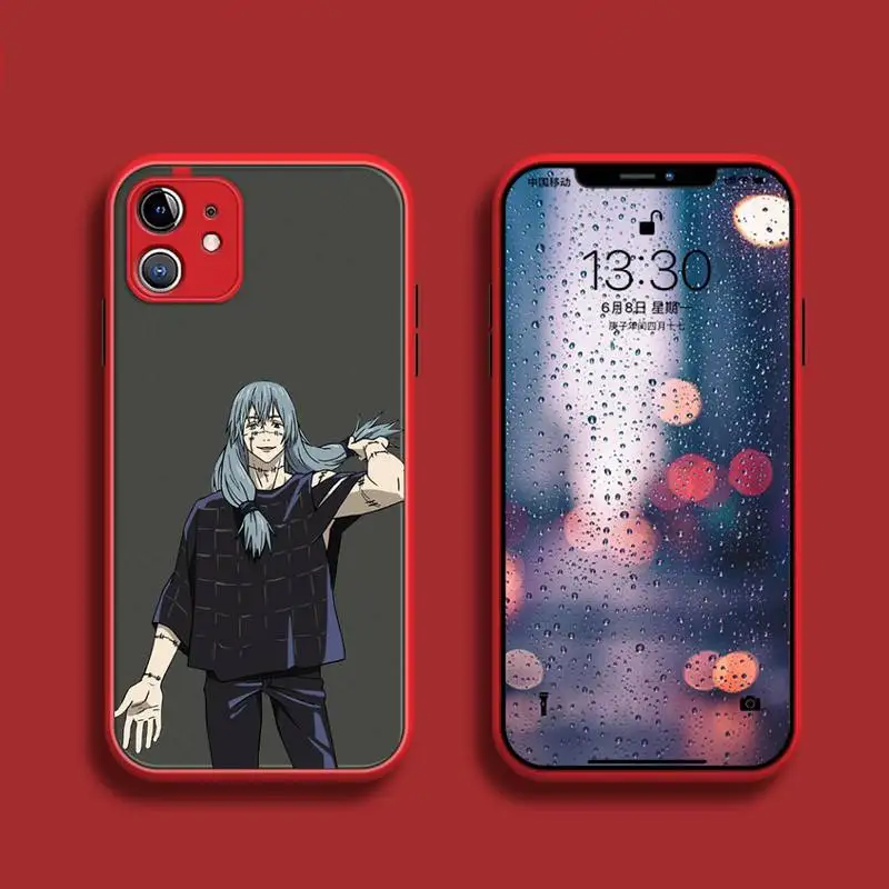 

Jujutsu Kaisen Mahito Phone Case For iPhone 12 11 Mini Pro XR XS Max 7 8 Plus X Matte transparent White Cover