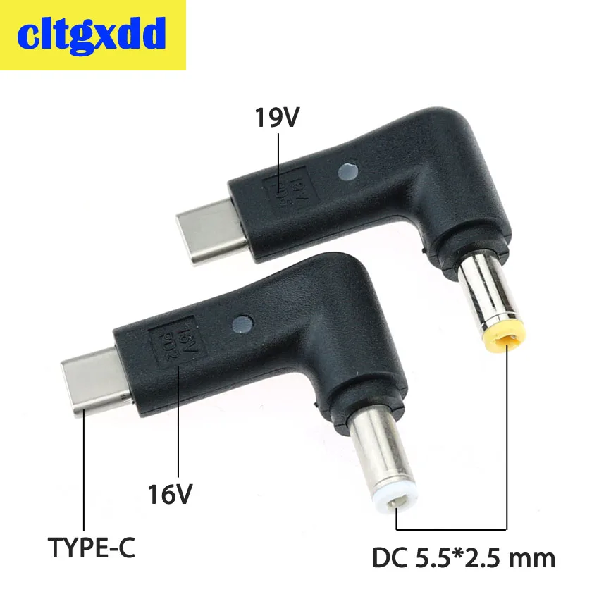 Cltgxdd DC адаптер питания штекер usb type C для 5 5*2 мм PD конвертер с светодиодный lenovo Asus