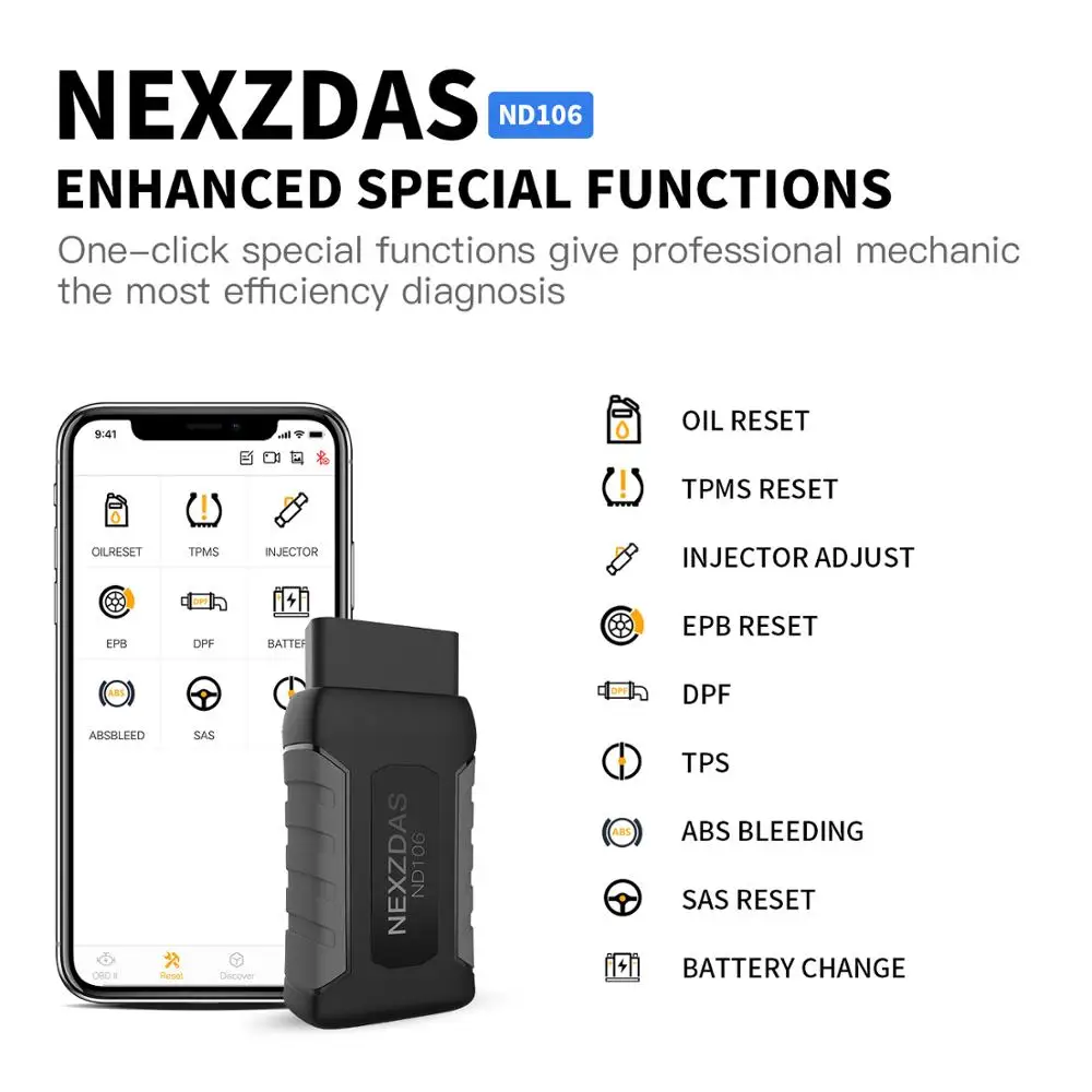 Сканер NexND106 OBD2 считыватель кодов автомобиля автоматическая диагностика