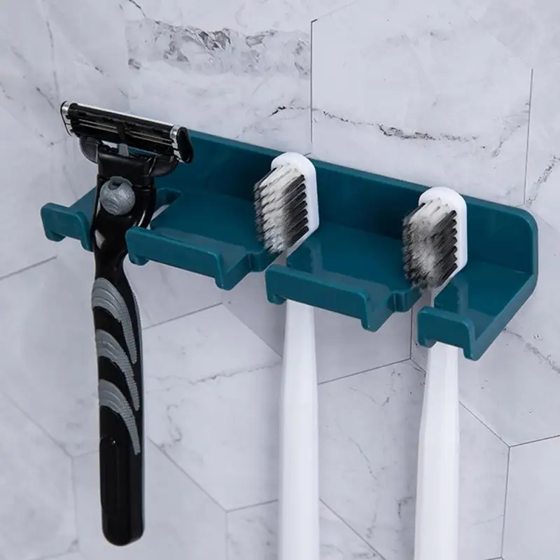 Punch-free Paste Style Toothbrush Rack 3 Hook Cell Phone Charging Holder Bracket Cradle Wall Storage Hanger Bathroom Tools | Дом и сад