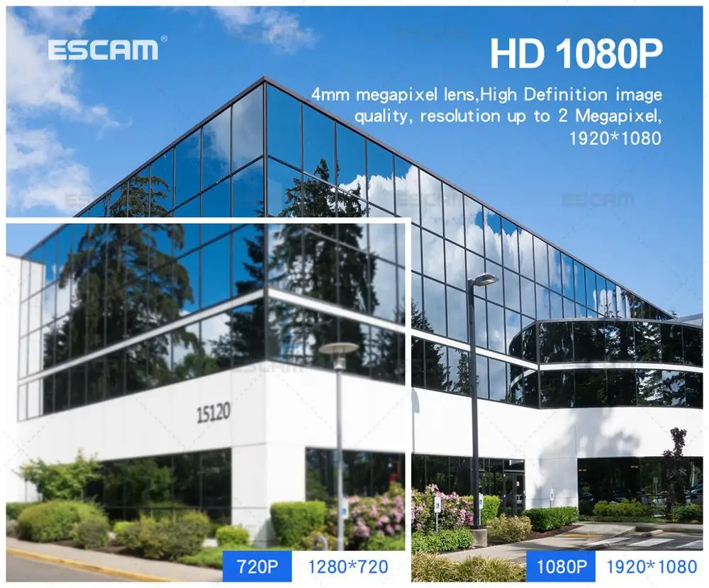 ESCAM PNK002 HD 1080P 8CH POE NVR система безопасности камеры ИК светодиодный ip-камера