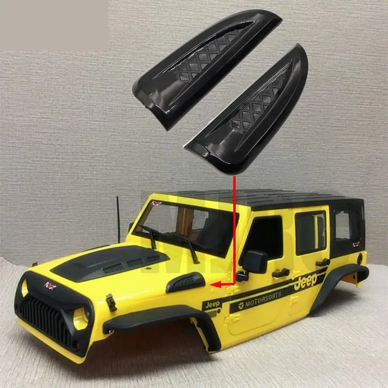 Для 1/10 RC автомобиля решетка бокового двигателя воздухозаборник трек осевой SCX10