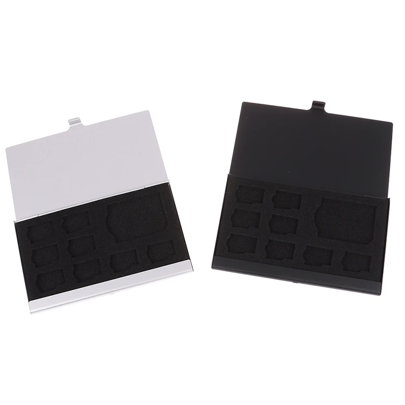 

Hoge Kwaliteit 8 In 1 Draagbare Aluminium Micro Voor Tf/Sd/Sdhc/Tf/Ms Geheugenkaart storage Case Protector Houder Sim
