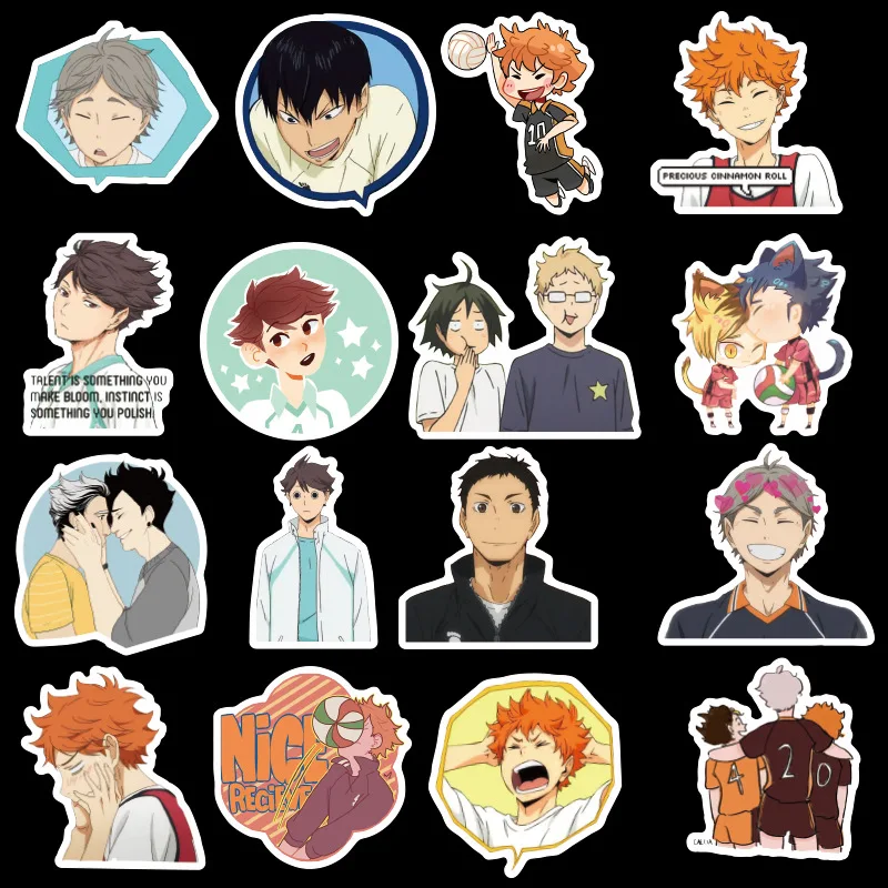 50PCS Set Japan Anime Stickers Haikyuu Kozume Kenma Ushijima Wakatoshi Hinata Shoyo My Hero Academia Cartoon DIY Toy | Игрушки и хобби