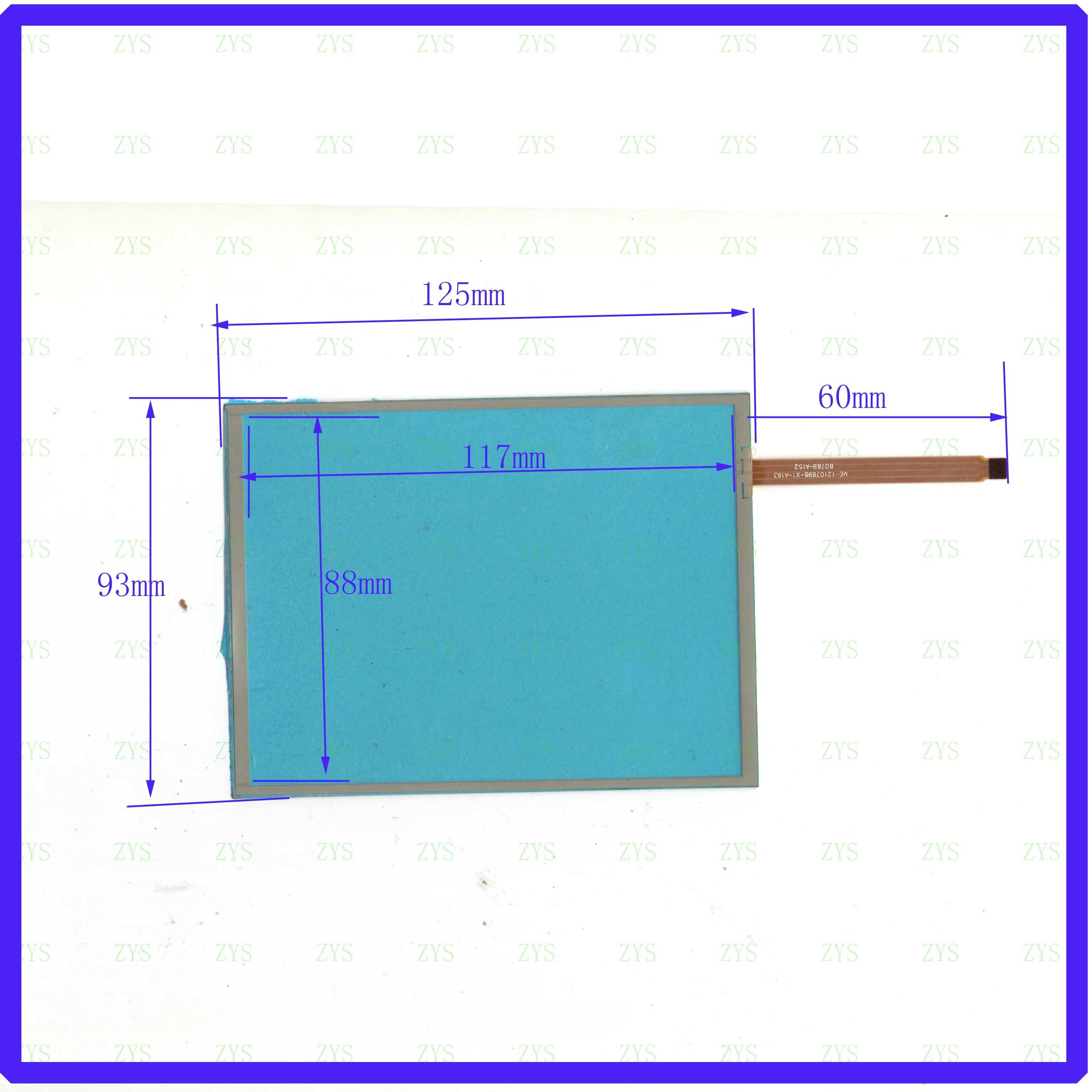 ZhiYuSun 125*93 мм 5,6 линий 5-дюймовый сенсорный экран с сопротивлением 125*93 для сенсорного стекла дисплея 6078b-a152