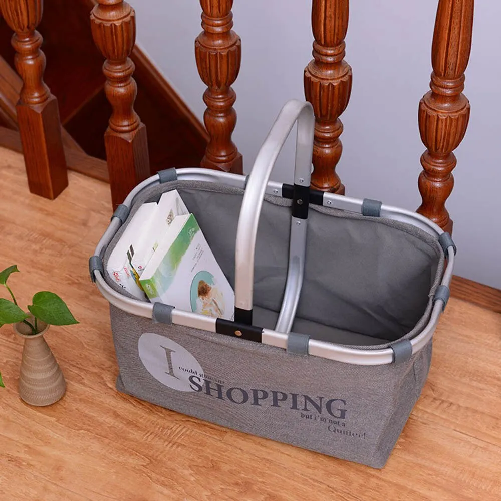 Складная Экологичная корзина для покупок складная сумка с алюминиевой рамой