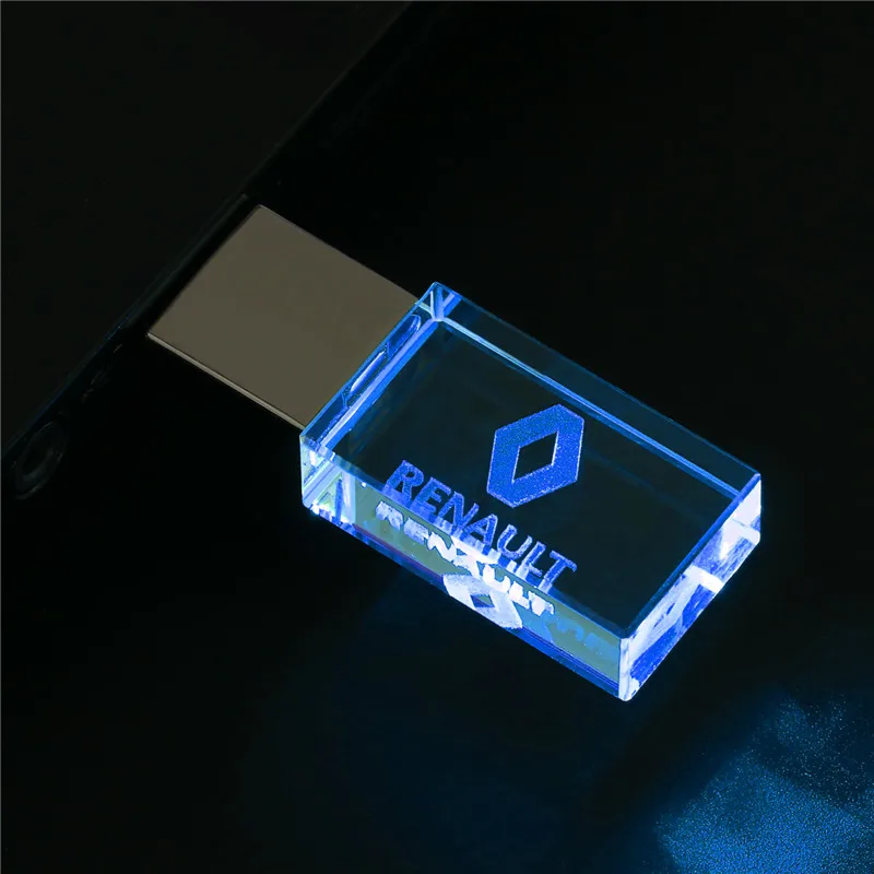 Металлический USB флеш накопитель Renault crystal 4 ГБ 8 16 32 64 128 внешнее хранилище данных