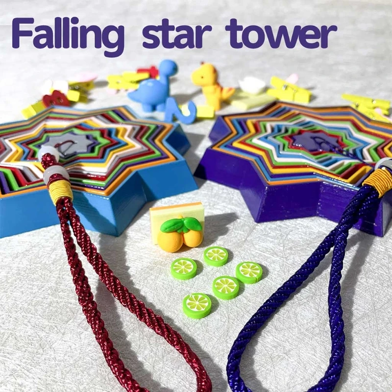 

2022 New Falling Star Tower Pendant Unzip Toy Memorial Wind Chimes Christmas Toy Gifts
