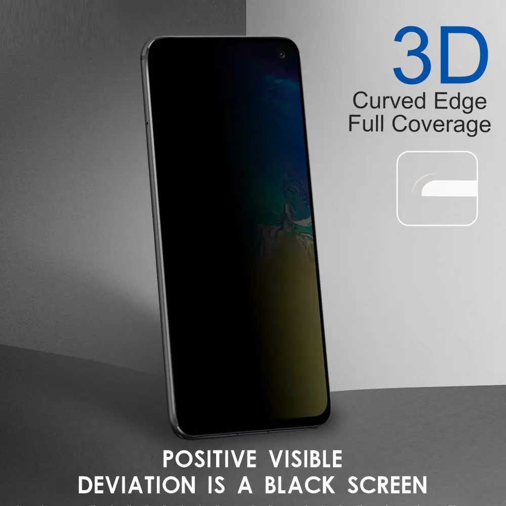 9D полное покрытие черное конфиденциальность для SAMSUNG Galaxy S10e антибликовое