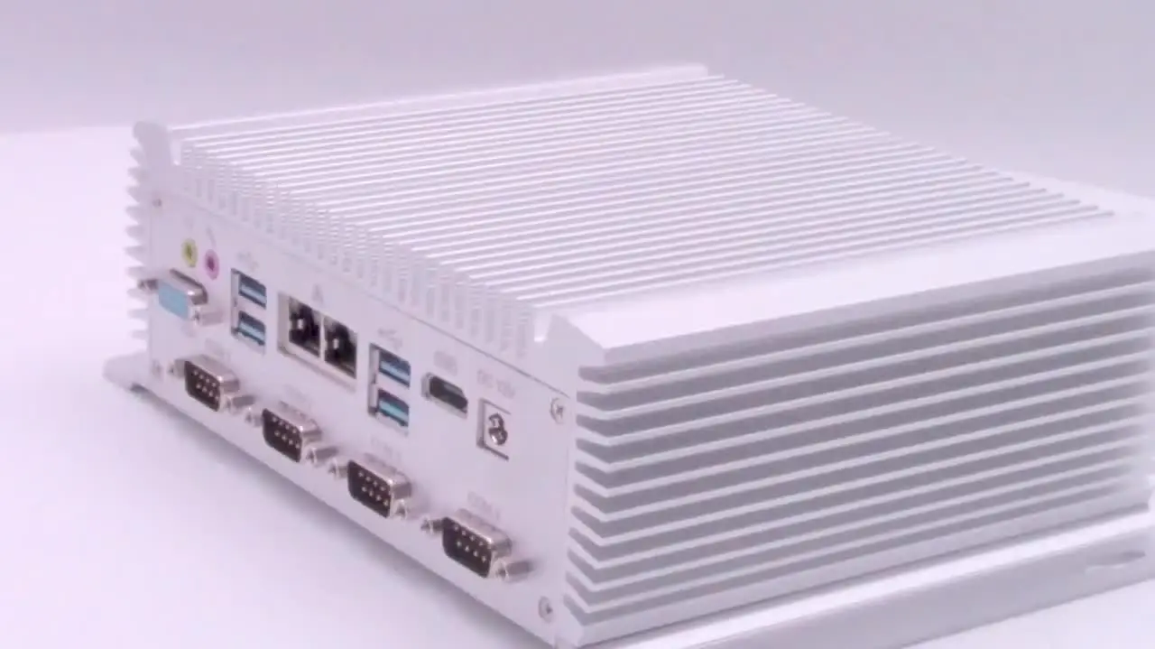 Bestellen Großhandel Fanless Industrie Mini PC I7 4500U Robuste ITX Fall Niedrigen Power 12V Fahrzeug PC 2 LAN Linux Midea Server RS485 Windows10