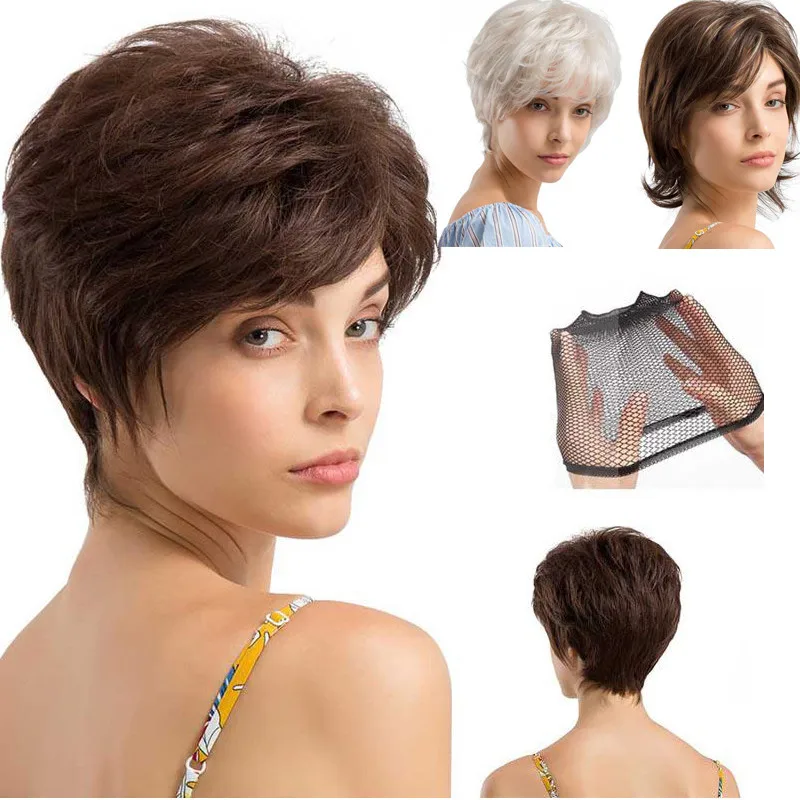 Новый роскошный Стильный Нежный парик из человеческих волос Дамская косая