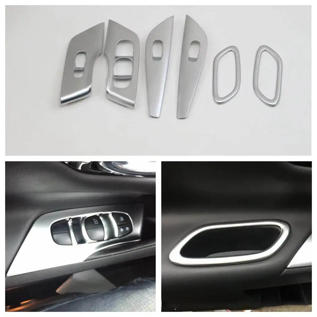 

Крышка кнопки переключателя двери и окна для Nissan 2016 крышка рамы из углеродного волокна внутренние аксессуары