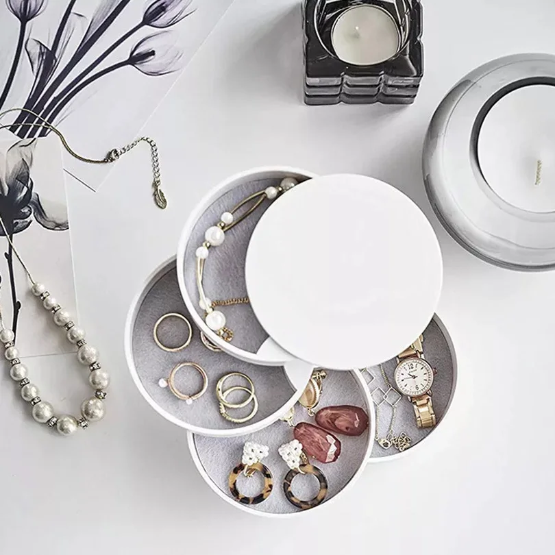 

1 шт., 10*10*10 см, серьги для девочек, пластина, поворот на 360 °, многофункциональный ABS многослойный лоток, коробка для шоу, кольцо, браслет, короб...