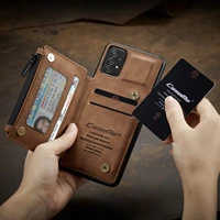 fashion zipper purse case for galaxy s10e s10 plus s9 plus s8 note 9 note 10 20 leather wallet cover anti knock luxury cases