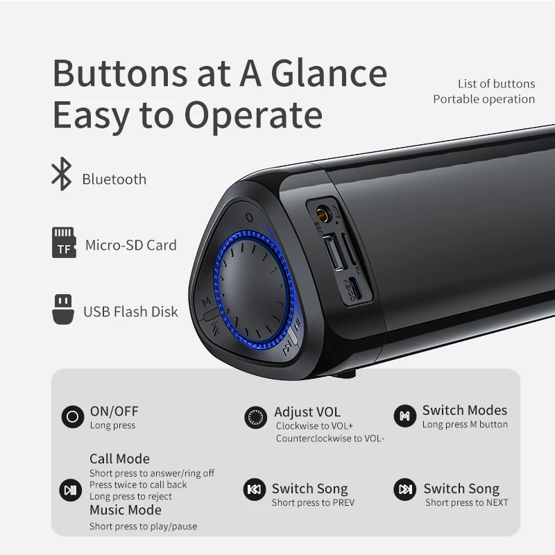 

AWEI Y333 TWS Bluetooth Speaker Portable Home Party Music HiFi Music Super Bass Sound Waterproof Wireless Connect