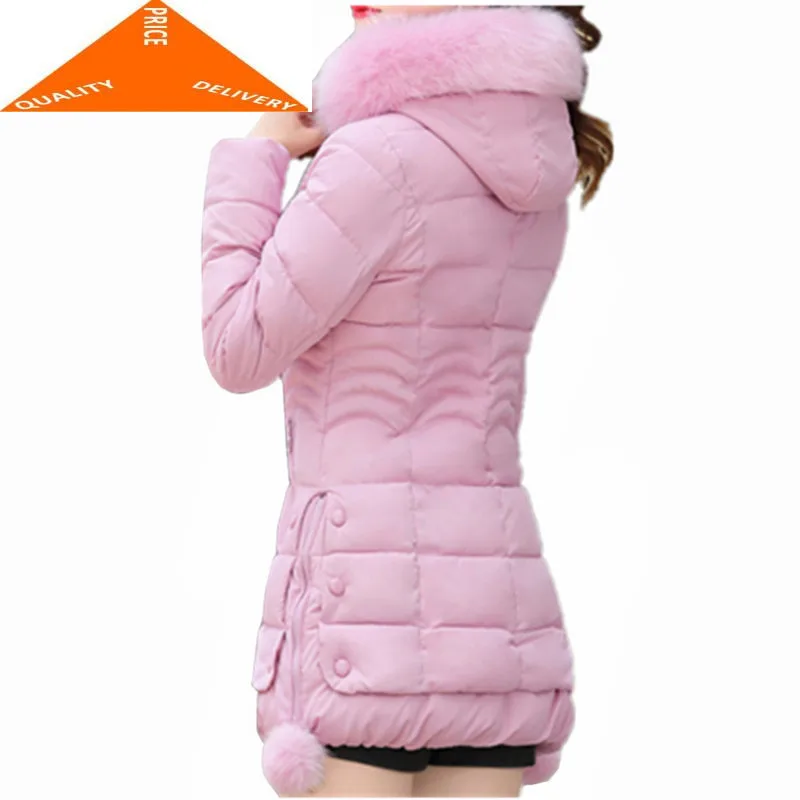 Size Jacket Plus Women 2020 Winter Female Coat Long Parkas Fur Collar Jackets Cotton Coats Ladies Clothes Casaco LWL760 | Женская одежда