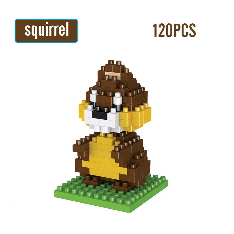 Конструктор в виде животных Мультяшные мелкие частицы совместимые с DIY