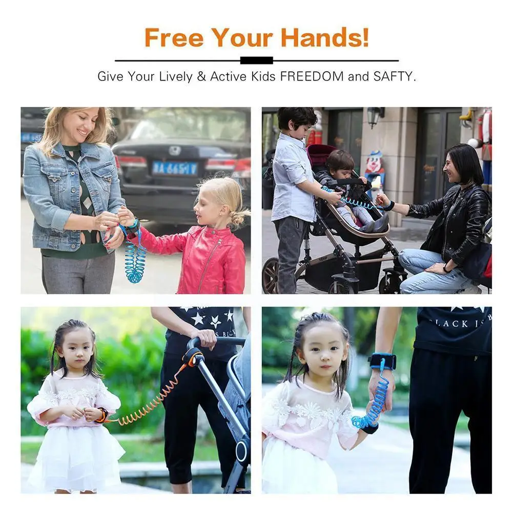 

Child Safety Harness Leash Anti Lost Adjustable Wrist For Baby Rope Toy Children Traction Bracelet Anti-lost Belt Wristband A8N0