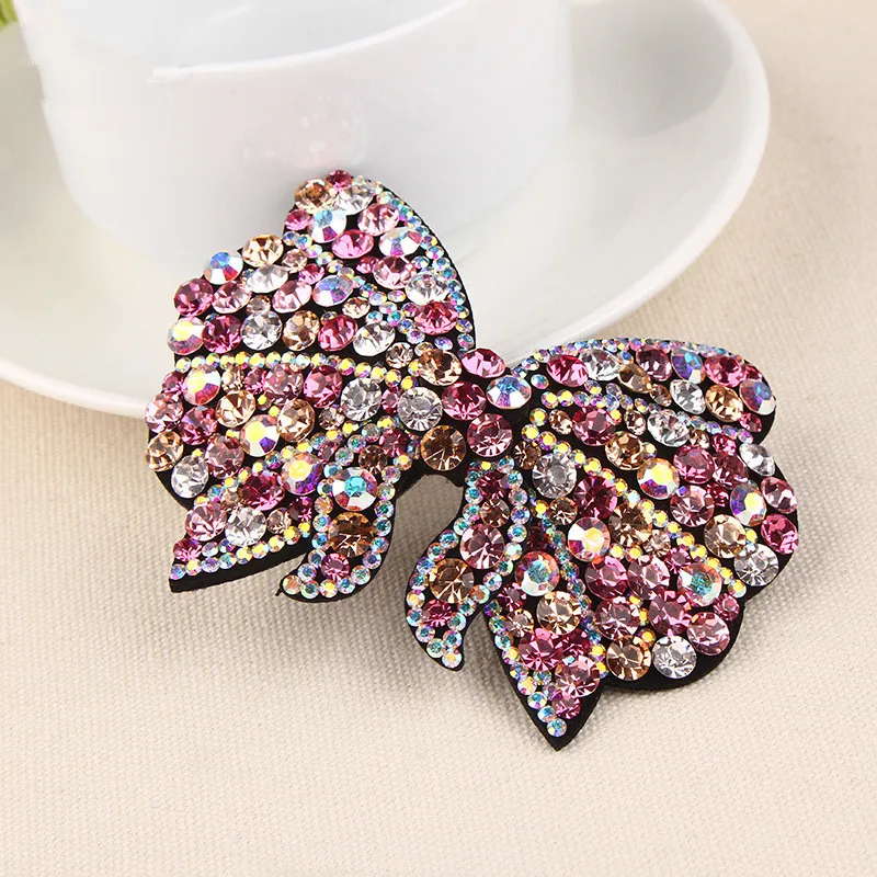 

3pcs fashion bow ladies exquisite headwear crystal hairpin hair elastic gum bows for girls haargummi haarspeldjes voor meisjes