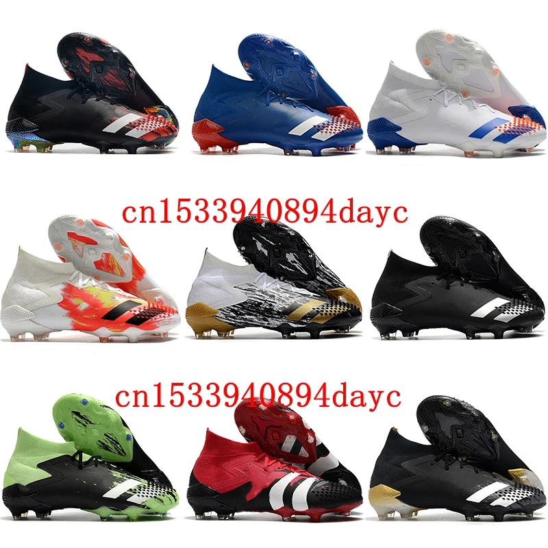 

Men Football Boots High Ankle Soccer Shoes Soft Groud Botas De Futbol Cleats Training 2021